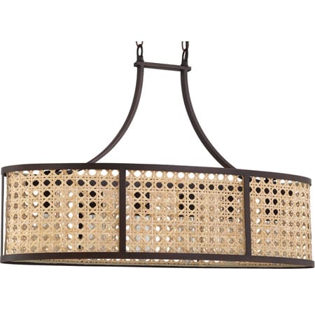 Craftmade Malaya 6 Light 32" Wide Cage Linear Pendant Aged Bronze Brushed