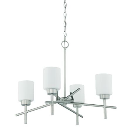 Craftmade Cadence 4 Light 25" Wide Pillar Candle Chandelier Satin Nickel