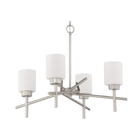 Craftmade Cadence 4 Light 25" Wide Pillar Candle Chandelier Satin Nickel
