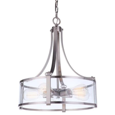 Craftmade Elliot 5 Light 17" Wide Pendant with Clear Glass Shade Brushed Polished Nickel