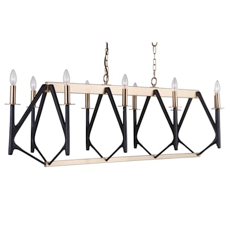 Craftmade The Reserve 10 Light 17" Wide Taper Candle Style Chandelier Flat Black / Painted Nickel