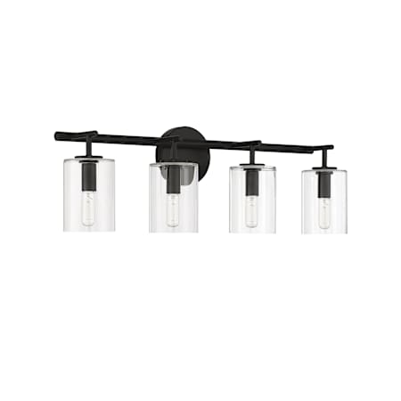 Craftmade Hailie 4 Light 28" Wide Vanity Light Flat Black