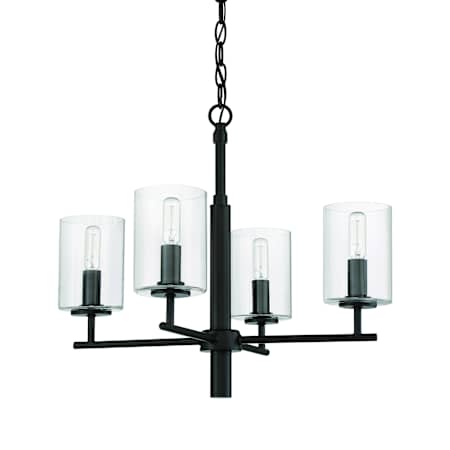 Craftmade Hailie 4 Light 20" Wide Chandelier Flat Black