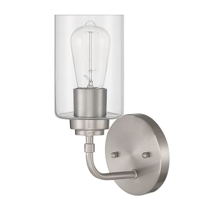 Craftmade Stowe 11" Tall Bathroom Sconce Brushed Polished Nickel