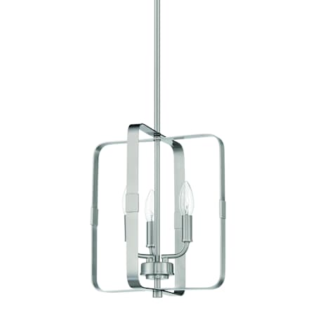 Craftmade Stowe 3 Light 12" Wide Taper Candle Style Chandelier Brushed Polished Nickel