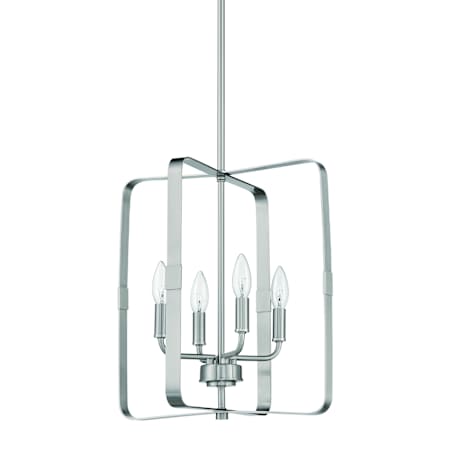 Craftmade Stowe 4 Light 15" Wide Taper Candle Style Chandelier Brushed Polished Nickel