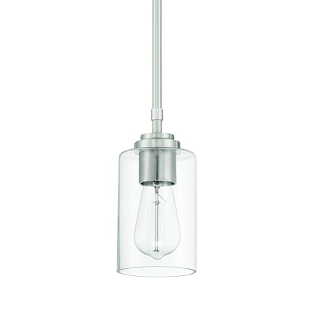Craftmade Stowe 6" Wide Mini Pendant Brushed Polished Nickel