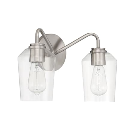 Craftmade Shayna 2 Light 15" Wide Vanity Light Brushed Polished Nickel