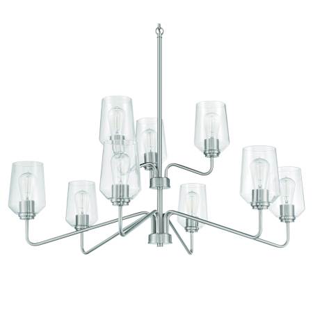 Craftmade Shayna 9 Light 39" Wide Chandelier Brushed Polished Nickel
