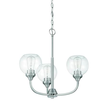 Craftmade Glenda 3 Light 20" Wide Chandelier Brushed Polished Nickel