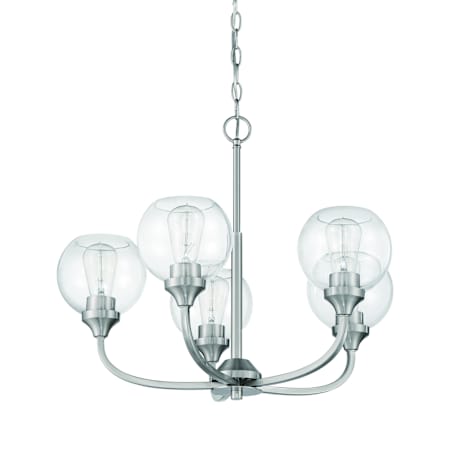 Craftmade Glenda 5 Light 24" Wide Chandelier Brushed Polished Nickel