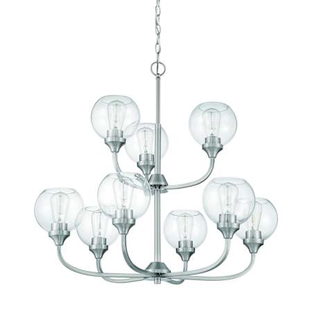 Craftmade Glenda 9 Light 30" Wide Chandelier Brushed Polished Nickel