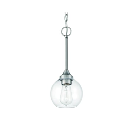Craftmade Glenda 6" Wide Mini Pendant Brushed Polished Nickel