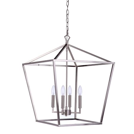 Craftmade Flynt II 4 Light 20" Wide Taper Candle Style Chandelier Brushed Polished Nickel