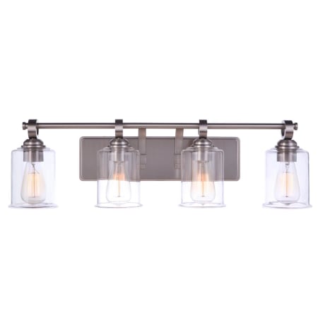 Craftmade Romero 4 Light 31" Wide Vanity Light with Clear Glass Shades Brushed Polished Nickel