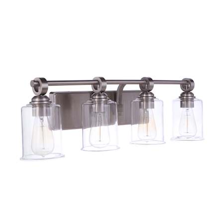 Craftmade Romero 4 Light 31" Wide Vanity Light Brushed Polished Nickel