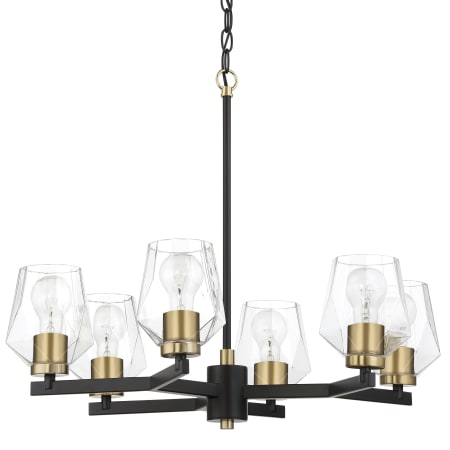 Craftmade Avante Grand 6 Light 23" Wide Chandelier Flat Black / Satin Brass