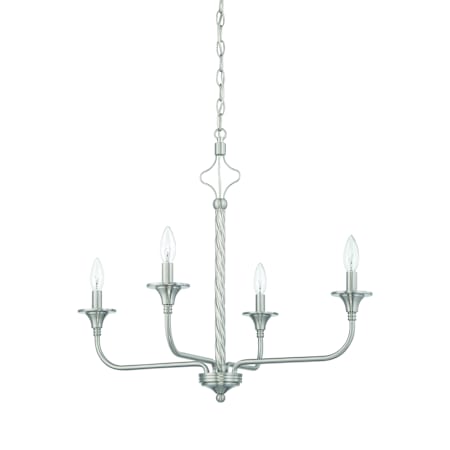 Craftmade Jolenne 4 Light 26" Wide Taper Candle Style Chandelier Brushed Polished Nickel