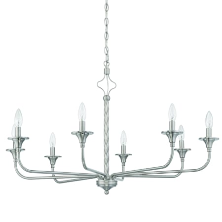 Craftmade Jolenne 8 Light 38" Wide Taper Candle Style Chandelier Brushed Polished Nickel