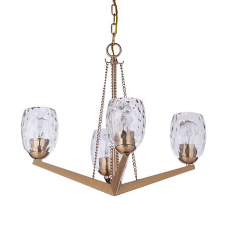 Craftmade Guiding Star 4 Light 22" Wide Chandelier Satin Brass