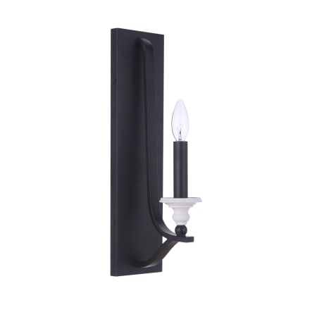 Craftmade Esme 18" Tall Bathroom Sconce Flat Black / Matte White