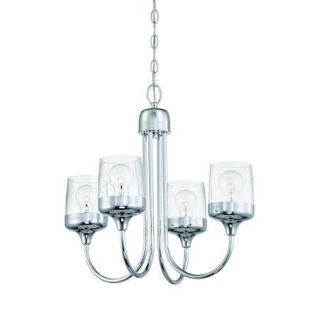Craftmade Wrenn 4 Light 20" Wide Chandelier Chrome