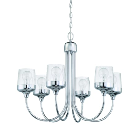 Craftmade Wrenn 6 Light 26" Wide Chandelier Chrome