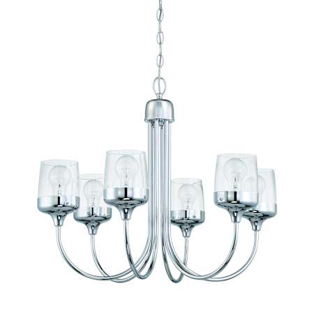 Craftmade Wrenn 6 Light 26" Wide Chandelier Chrome
