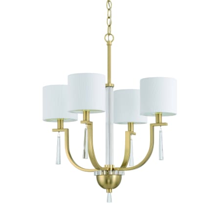 Craftmade Fortuna 4 Light 20" Wide Chandelier Satin Brass