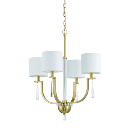 Craftmade Fortuna 4 Light 20" Wide Chandelier Satin Brass