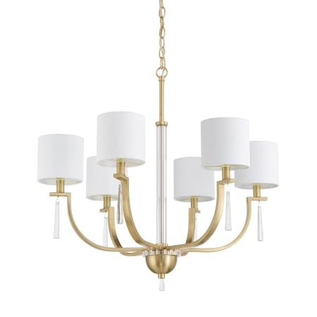 Craftmade Fortuna 6 Light 28" Wide Chandelier Satin Brass