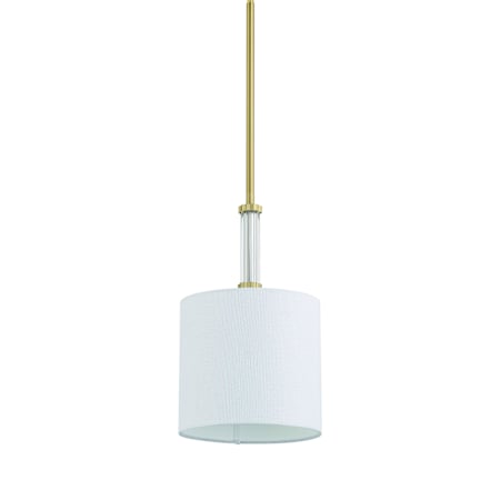 Craftmade Fortuna 8" Wide Suspension Mini Pendant Satin Brass