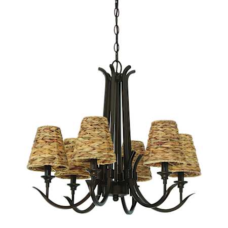 Craftmade Kokomo 6 Light 24" Wide Chandelier Aged Brushed Bronze