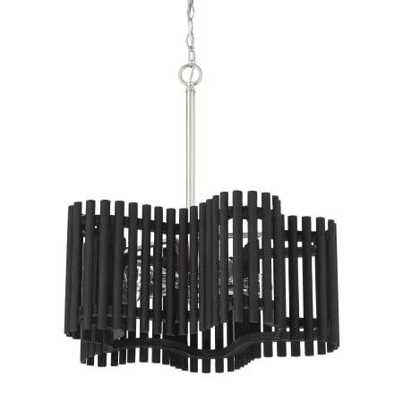 Craftmade Freeform 5 Light 24" Wide Abstract Chandelier Polished Nickel / Black