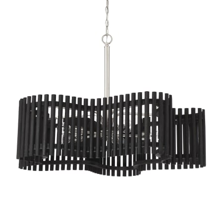 Craftmade Freeform 5 Light 36" Wide Abstract Chandelier Polished Nickel / Black
