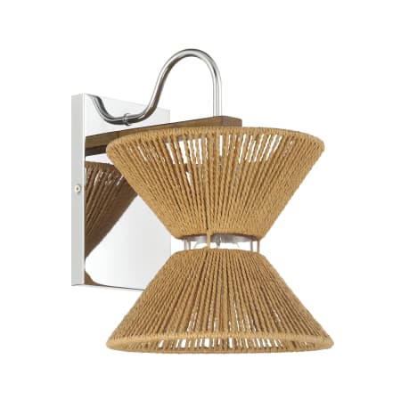 Craftmade Serena 13" Tall Wall Sconce Chrome / Walnut