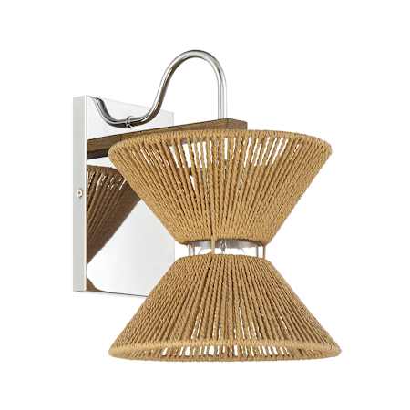 Craftmade Serena 13" Tall Wall Sconce Chrome / Walnut