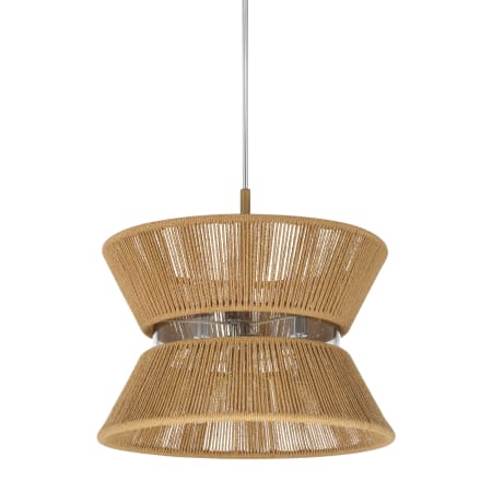 Craftmade Serena 6 Light 25" Wide Pendant Chrome / Walnut