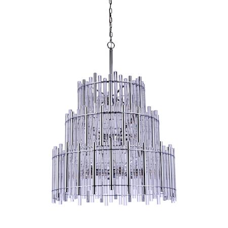 Craftmade Reveal 13 Light 28" Wide Waterfall Chandelier Chrome