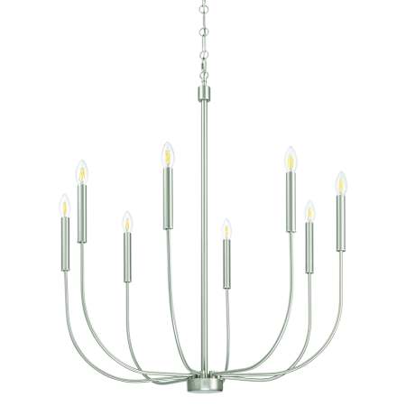 Craftmade Traci 8 Light 31" Wide Taper Candle Style Chandelier Brushed Polished Nickel