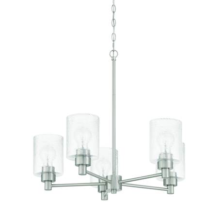 Craftmade Lyndsey 5 Light 24" Wide Chandelier Brushed Polished Nickel