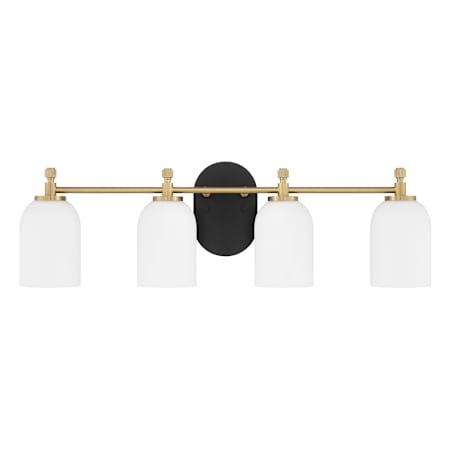 Flat Black / Satin Brass