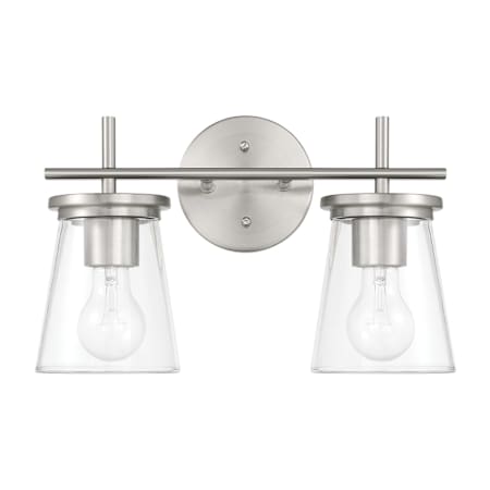 Craftmade Connell 2 Light 15" Wide Vanity Light Brushed Polished Nickel