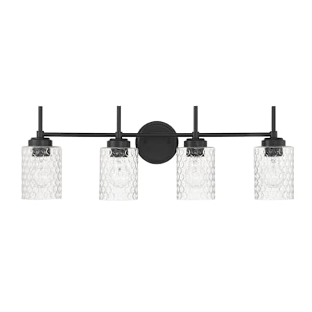 Craftmade Claire 4 Light 30" Wide Vanity Light Flat Black