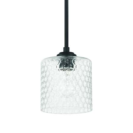 Craftmade Claire 7" Wide Mini Pendant Flat Black