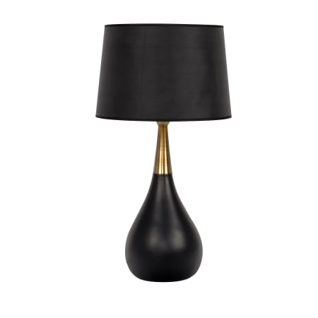 Craftmade 28" Tall Accent Table Lamp with Black Shade Flat Black / Satin Brass