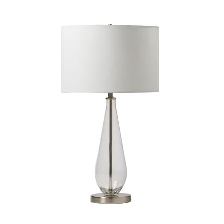 Craftmade 27" Tall Vase Table Lamp with White Shade Brushed Polished Nickel