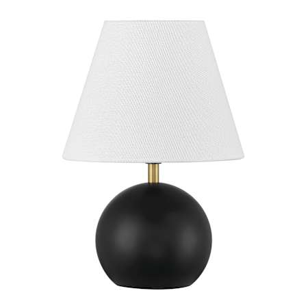 Craftmade Olive 12" Tall Buffet Table Lamp Flat Black / Satin Brass