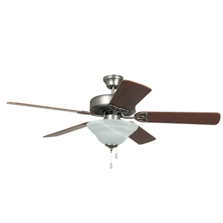 Craftmade Builder Deluxe 52" 5 Blade Indoor LED Ceiling Fan Brushed Polished Nickel
