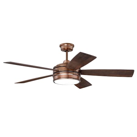 Craftmade Braxton 52" 5 Blade Indoor LED Ceiling Fan Brushed Copper